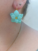 paire de grande fleurs bleu