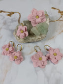 pendentif grande fleur rose