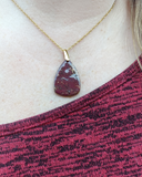 éclat turquoise bordeaux (pendentif seul)