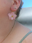 paire de grande fleurs rose