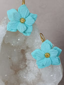 paire de grande fleurs bleu