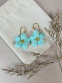 paire de petites fleurs bleu